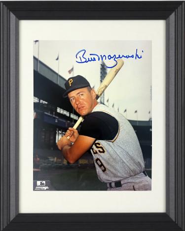 Bill Mazeroski signed Pittsburgh Pirates MLB Licensed 8x10 Photo Custom Framing- COA/Show Ticket