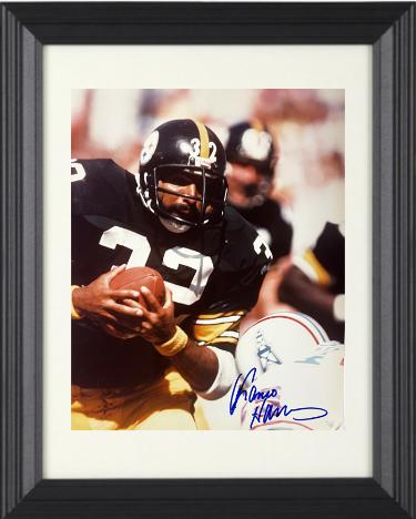 Franco Harris signed Pittsburgh Steelers 8x10 Photo Custom Framing- NFL Alumni, Inc. LOA