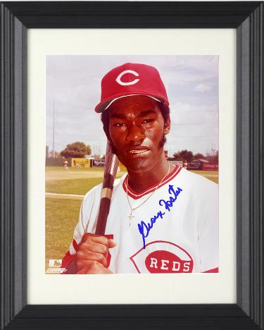 George Foster signed Cincinnati Reds MLB Licensed 8x10 Photo Custom Framing- COA/CSA Show Ticket
