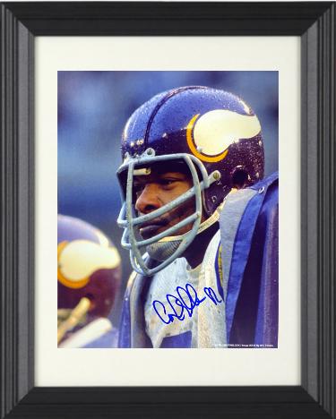 Carl Eller signed Minnesota Vikings NFL 8x10 Photo #81 imperfect Custom Framing- COA (HOF/Purple People Eaters)
