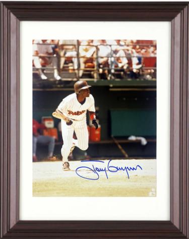 Tony Gwynn signed San Diego Padres MLB Licensed 8x10 Photo imperfect Custom Framing- COA (HOF)
