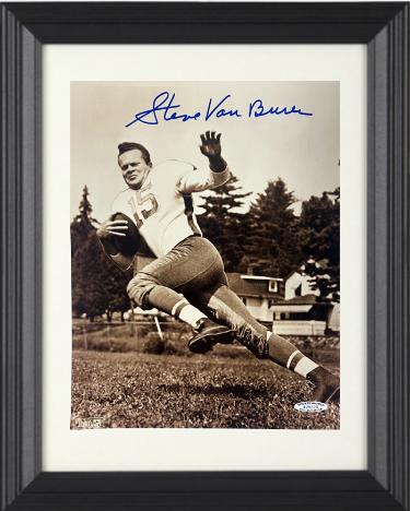 Steve Van Buren signed Philadelphia Eagles NFL Licensed Vintage Sepia Tone 8x10 Photo Custom Framing- Sports World Collectibles