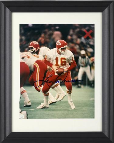 Len Dawson signed Kansas City Chiefs NFL Licensed 8x10 Photo imperfect Custom Framing- COA