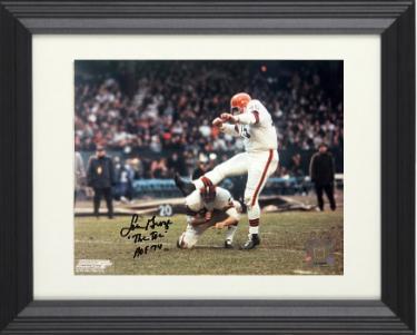 Lou Groza signed Cleveland Browns NFL Licensed 8x10 Photo dual "The Toe" & HOF 74 Custom Framing- COA/Show Ticket
