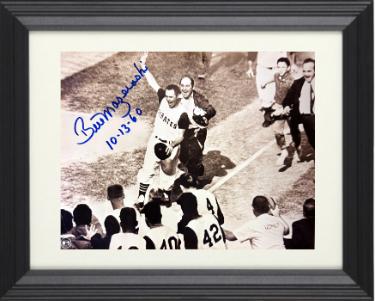 Bill Mazeroski signed Pittsburgh Pirates 1960 World Series 8x10 Photo 10-13-60 imperfect Custom Framing- CSA COA (HOF)