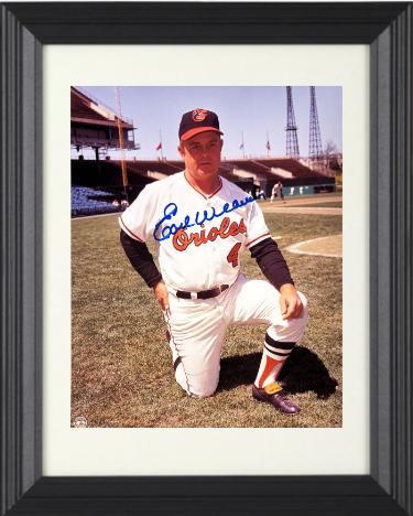 Earl Weaver signed Baltimore Orioles MLB Licensed 8x10 Photo minor dings Custom Framing- Tuff Stuff LOA/Show Ticket (HOF/Coach)