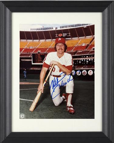 Mike Schmidt signed Philadelphia Phillies MLB Licensed 8x10 Photo minor dings Custom Framing- Tuff Stuff COA/Show Ticket (HOF)