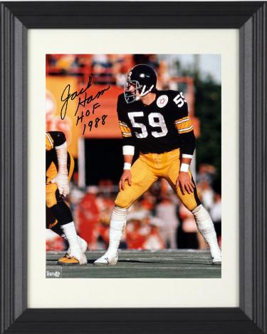 Jack Ham signed Pittsburgh Steelers 8x10 Photo HOF 88 minor dings Custom Framing- COA/Show Ticket
