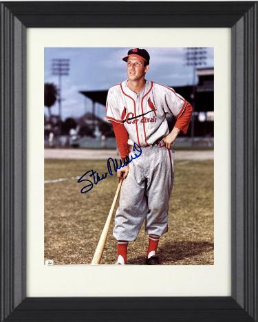 Stan Musial signed St. Louis Cardinals MLB Licensed 8x10 Photo minor dings Custom Framing- Tuff Stuff COA (HOF)