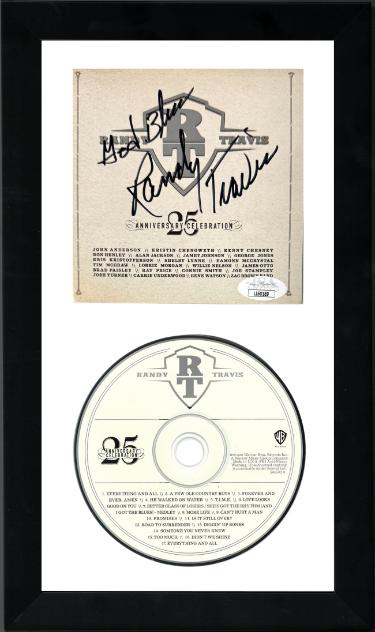 Randy Travis signed 2011 25th Anniversary Celebration CD Cover/CD - JSA #LL60189- 6.5x12 Custom Framing Country Music