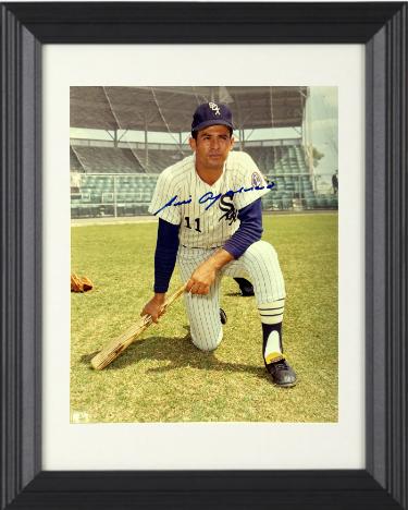 Luis Aparicio signed Chicago White Sox MLB 8x10 Photo minor dings Custom Framing- CSA COA (HOF/13X AS/ROY)
