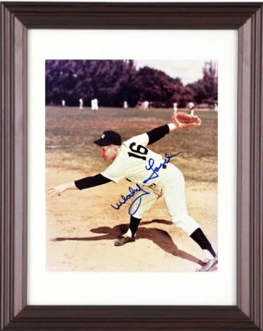 Whitey Ford signed New York Yankees 8x10 Photo minor dings Custom Framing- COA (HOF/6X WS Champ)