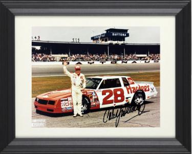 Cale Yarborough signed NASCAR Licensed Hardee's Racing 8X10 Photo minor dings Custom Framing- Tuff Stuff COA