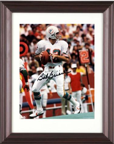 Bob Griese signed Miami Dolphins NFL Licensed 8x10 Photo minor dings Custom Framing- Tuff Stuff COA (HOF)
