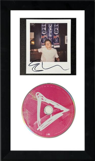 Ed Sheeran signed 2025 Play Indie Polaroid 3.5x4.25 Auto/Sleeve/Booklet/CD 6.5x12 Custom Framing- COA