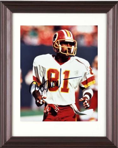 Art Monk signed Washington 8x10 Photo minor dings Custom Framing- COA (HOF/3X SB Champ)