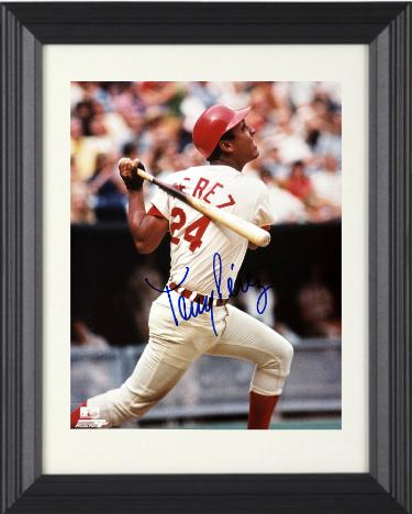 Tony Perez signed Cincinnati Reds MLB Licensed 8x10 Photo minor dings Custom Framing- COA/CSA Show Ticket