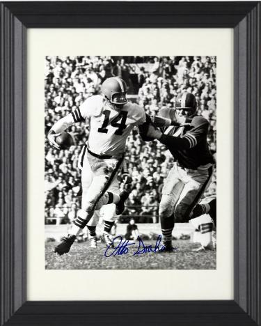 Otto Graham signed Cleveland Browns Vintage B&W 8x10 Photo Custom Framing- NFL Alumni, Inc. LOA (HOF)