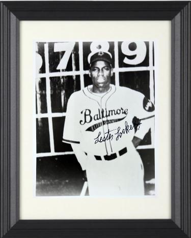 Lester Lockett signed Baltimore Elite Giants Negro League 8x10 Photo minor dings Custom Framing- COA/Ticket