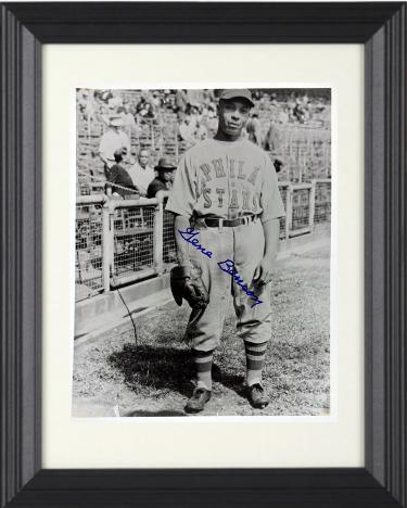 Gene Benson signed Philadelphia Stars Negro League B&W 8x10 Photo Custom Framing- COA/Ticket