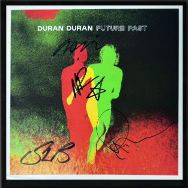 Duran Duran signed 2021 Future Past 12x12 Art Card 4 sigs Custom Framing- COA (Roger Taylor/John Taylor/Simon Le Bon/Nick Rhodes