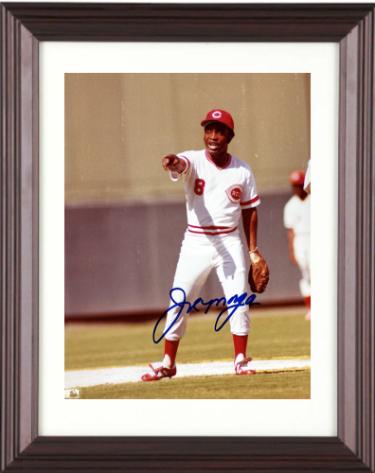 Joe Morgan signed Cincinnati Reds MLB Licensed 8x10 Photo minor dings Custom Framing- Tuff Stuff COA (HOF/Big Red Machine)