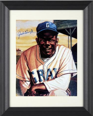 Josh Gibson, Jr. signed Homestead Grays Negro League 8x10 Photo minor dings Custom Framing- COA