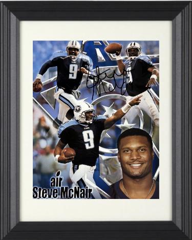 Steve McNair signed Tennessee Titans Air McNair NFL Collage 8x10 Photo #9 Custom Framing- Beckett Review