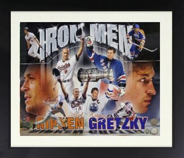 Cal Ripken, Jr. signed Ironman/Orioles MLB 16x20 Photo Custom Framing- MLB/Ironclad Holos w/ Wayne Gretzky