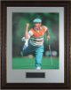 Payne Stewart PGA Golf 11x14 Photo Fist Pump/Leg Kick - Custom Brown Leather Framing