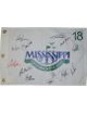 Mississippi Gulf Resort Classic signed 2010 19x13 Pin Flag 13 sigs-Ben Crenshaw/Bernhard Langer/Craig Stadler/Hale Irwin-Beckett
