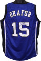 Jahlil Okafor signed Blue Custom Stitched College Basketball Jersey XL- Schwartz Hologram