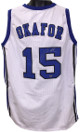 Jahlil Okafor signed White Custom Stitched College Basketball Jersey XL (Blue Letters- Silver Sig)- Schwartz Hologram