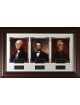 Founding Fathers 23x38 Engraved Sig Series Premium Leather Framing Photos w/ George Washington/Thomas Jefferson/Abraham Lincoln