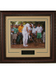 Bubba Watson 2012 Masters at Augusta 11X14 Pinestraw Photo - Premium Leather Framing & V-Groove Matting