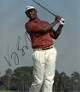 Vijay Singh signed PGA 11x14 Photo- JSA Hologram #DD32777 (red shirt - swinging)