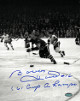 Bobby Hull signed Chicago Blackhawks Vintage B&W 8x10 Photo 61 Cup Champs