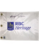 Graeme McDowell signed RBC Heritage White PGA Tour Embroidered Flag- JSA Hologram #CC09314
