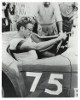 James Dean unsigned Vintage B&W 8x10 Poster Card/Photo (driving Ferrari #75)