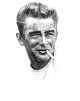 James Dean unsigned Vintage B&W 8x10 Photo (artist rendition)