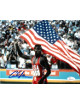 Carl Lewis signed Team USA 8x10 Photo (Flag)- JSA Witnessed Hologram (Olympics)