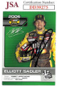 Elliott Sadler signed NASCAR 2006 Press Pass Trading Card #D17/25- JSA Hologram #DD39275