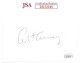 Art Carney signed 3x5 Index Card- JSA Holo #DD32949 (The Honeymooners/Harry and Tonto / Academy Awards)