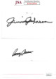 Junior Johnson & Benny Parsons dual signed NASCAR 3x5 Index Card- JSA Hologram #DD32958