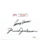 Junior Johnson & Benny Parsons dual signed NASCAR 3x5 Index Card- JSA Hologram #DD32961