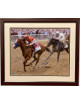 Mike E. Smith signed Justify 2018 Belmont Stakes 16X20 Photo Custom Framing Triple Crown- Steiner Hologram