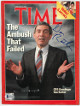 Dan Rather signed Time Full Magazine 2/8/1988- Beckett/BAS Hologram #Q75435