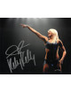 Kelly Kelly signed WWE ECW Diva 8x10 Photo (Barbie Blank/blue outfit)