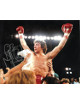 Ray "Boom Boom" Mancini signed 8x10 Photo (Arms up celebration/horizontal)