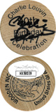 Charlie Louvin signed 2007 80th Birthday Celebration Wooden Nickel 1.5" Promo Coin- JSA #KK58039